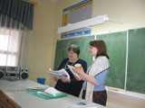 Встреча учащихся Вятской православной гимназии с внучкой отца Павла Дернова весна 2008 года Дернова.jpg