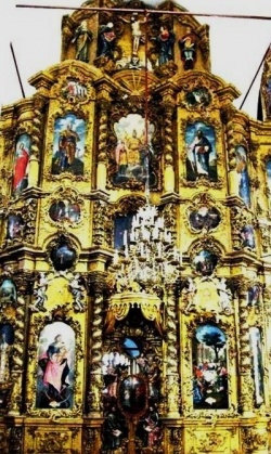 Фрагмент иконостаса Собора Святой Живоначальной Троицы (1659-1701) Троице-Гледенского монастыря.